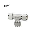 EMT stainless steel hydraulic fittings instrument two ferrule compression tube union tee